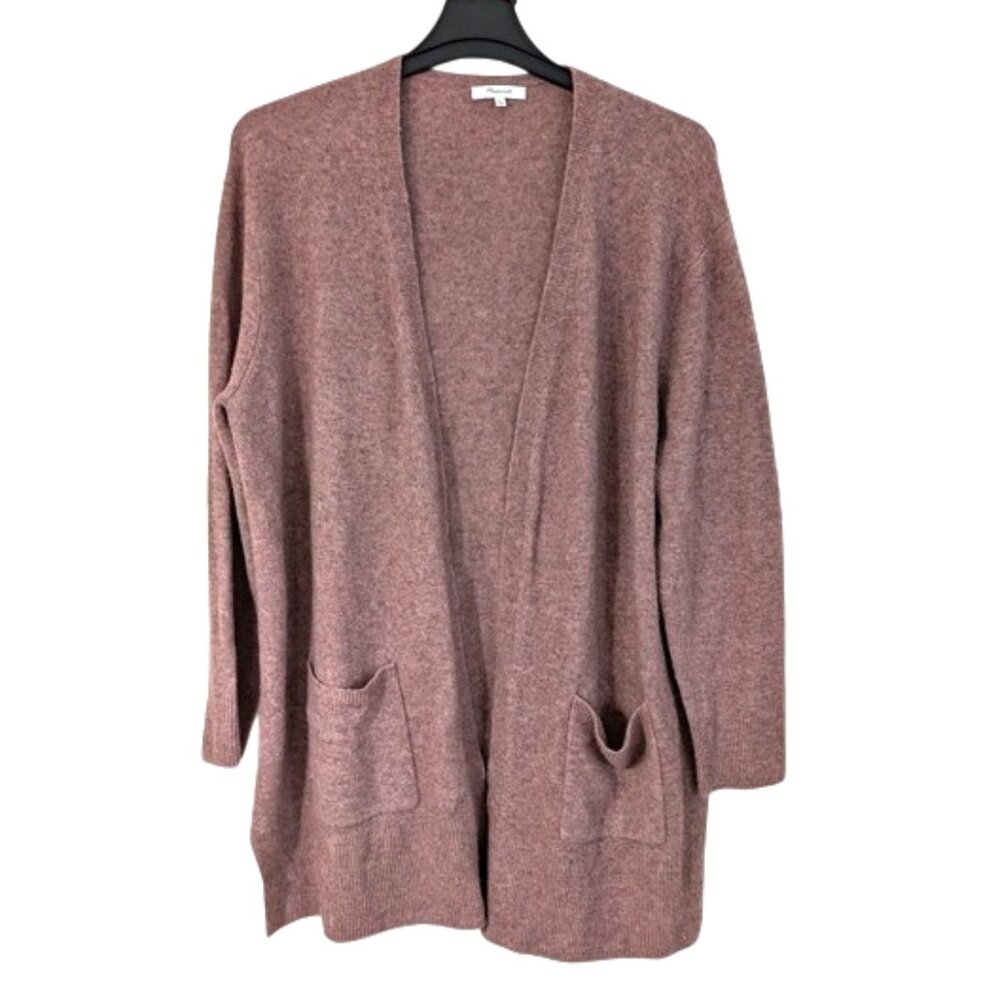 Madewell Merino Wool Alpaca Blend Kent Cardigan - Heather Petal XL